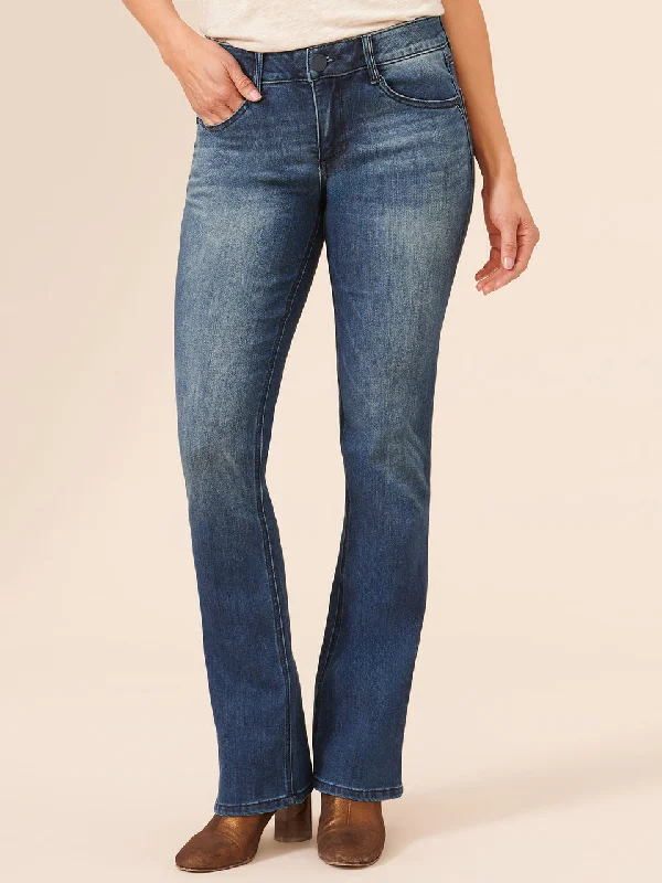 Democracy Blue Denim Ab Solution Itty Bitty Bootcut Jeans